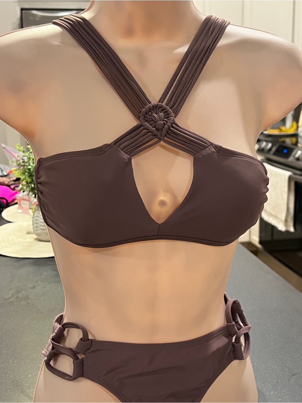Xhilaration  Brown Strappy Bikini Set size XS